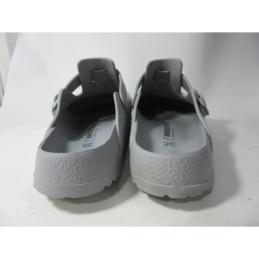 Birkenstock Boston EVA Clogs Mens 9 Womens 11 Gray Waterproof Mules Strap